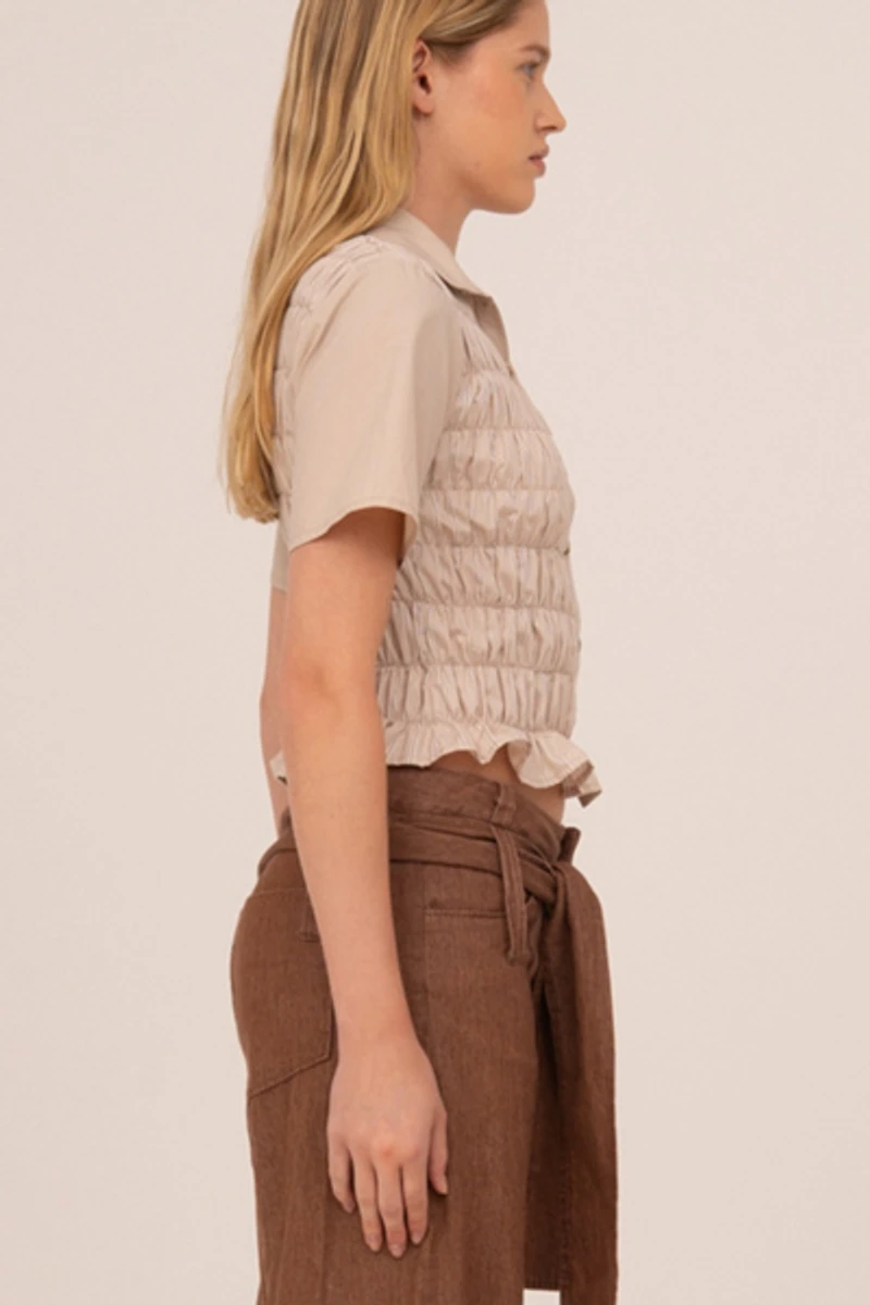 Carmen Says Sorelle Striped Smocked Top