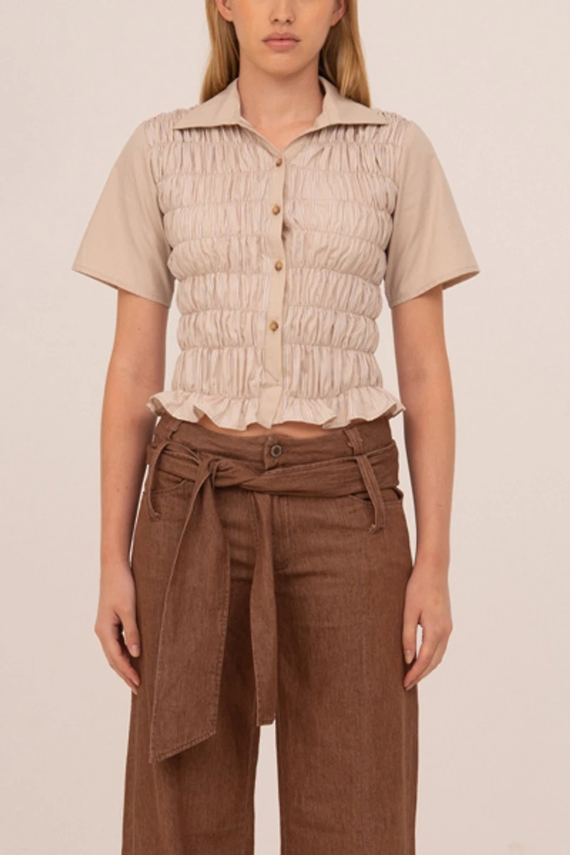 Carmen Says Sorelle Striped Smocked Top
