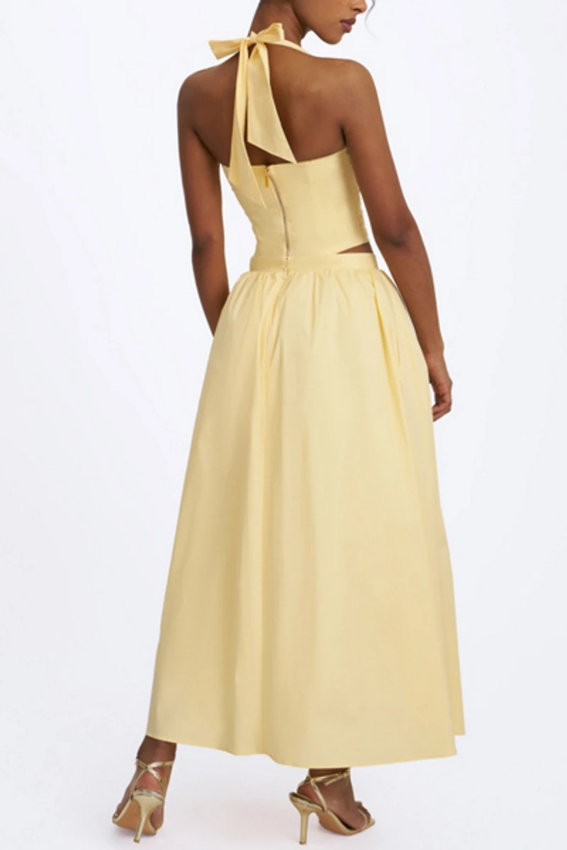 Miss Circle Wina Cotton Poplin Low-Waisted Maxi Skirt