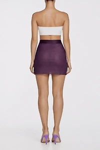 LECHERY® Lustrous Sheer Micro Mini Skirt