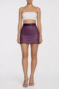 LECHERY® Lustrous Sheer Micro Mini Skirt