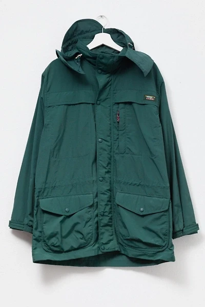 Vintage 1990s L.L. Bean Hunter Green Nylon Parka Jacket