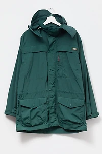 Vintage 1990s L.L. Bean Hunter Green Nylon Parka Jacket