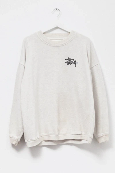 Vintage 1990s Stussy Logo Graphic Distressed Crewneck Sweatshirt