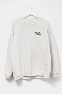 Vintage 1990s Stussy Logo Graphic Distressed Crewneck Sweatshirt