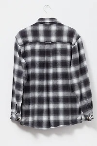 Vintage Y2K Plaid Black & White Heavyweight Cotton Button Up Shirt