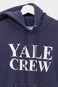 Vintage 1990s Distressed Yale Crew Reverse Weave Hoodie Sweatshirt