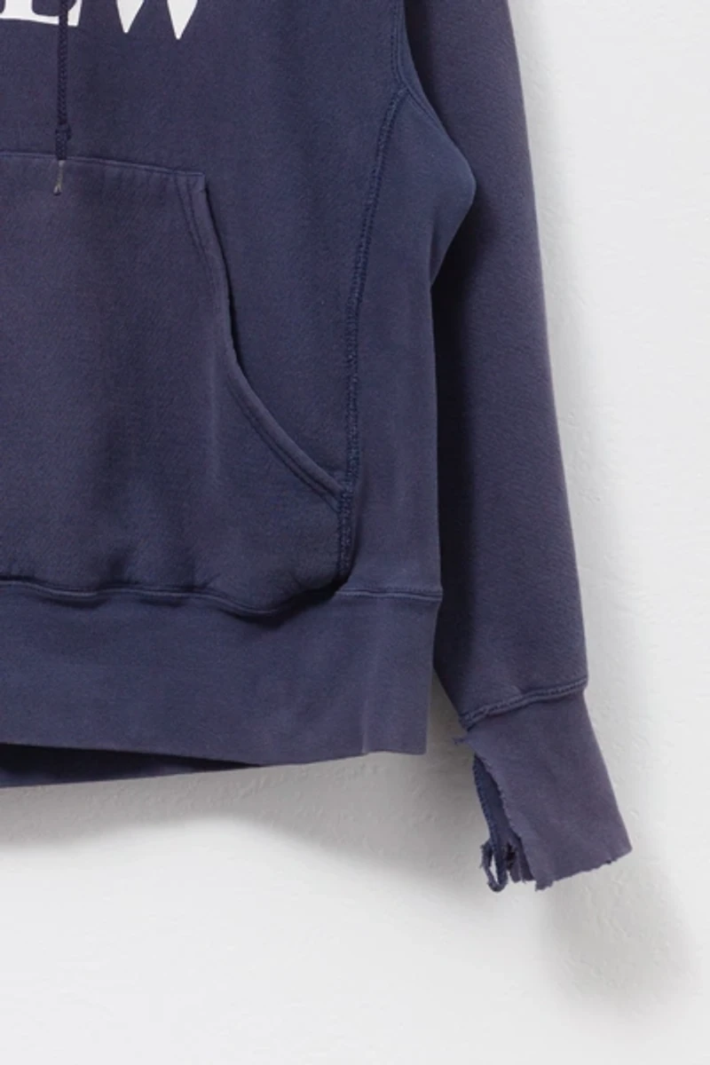 Vintage 1990s Distressed Yale Crew Reverse Weave Hoodie Sweatshirt