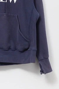 Vintage 1990s Distressed Yale Crew Reverse Weave Hoodie Sweatshirt