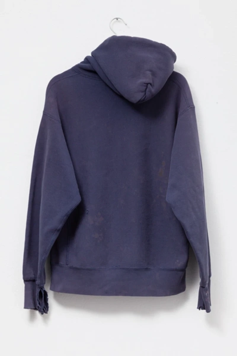 Vintage 1990s Distressed Yale Crew Reverse Weave Hoodie Sweatshirt