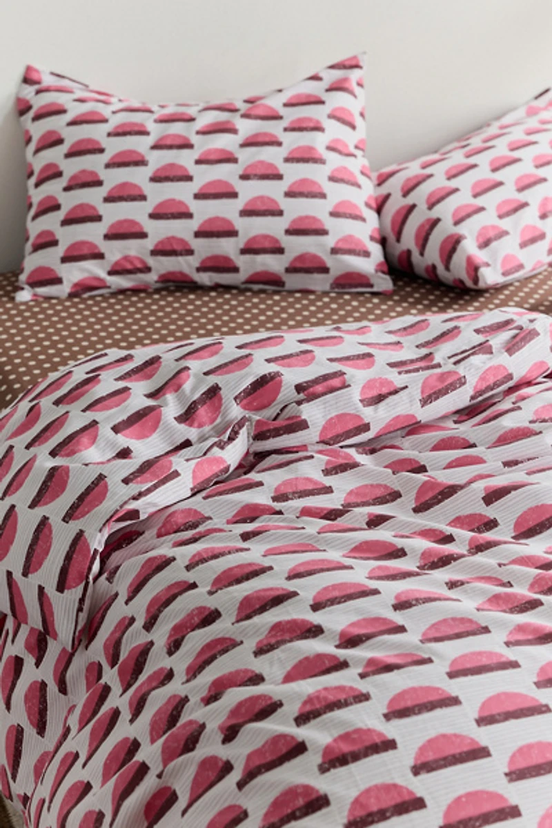 Sunset Steps Brushed Cotton Duvet Cover Set