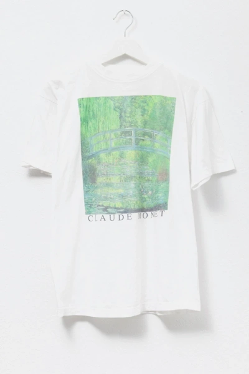Vintage 1990s Distressed Claude Monet Fine Art Graphic T-Shirt