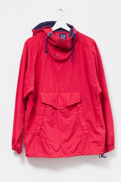Vintage 1990s GAP Red Pullover Nylon Anorak Jacket