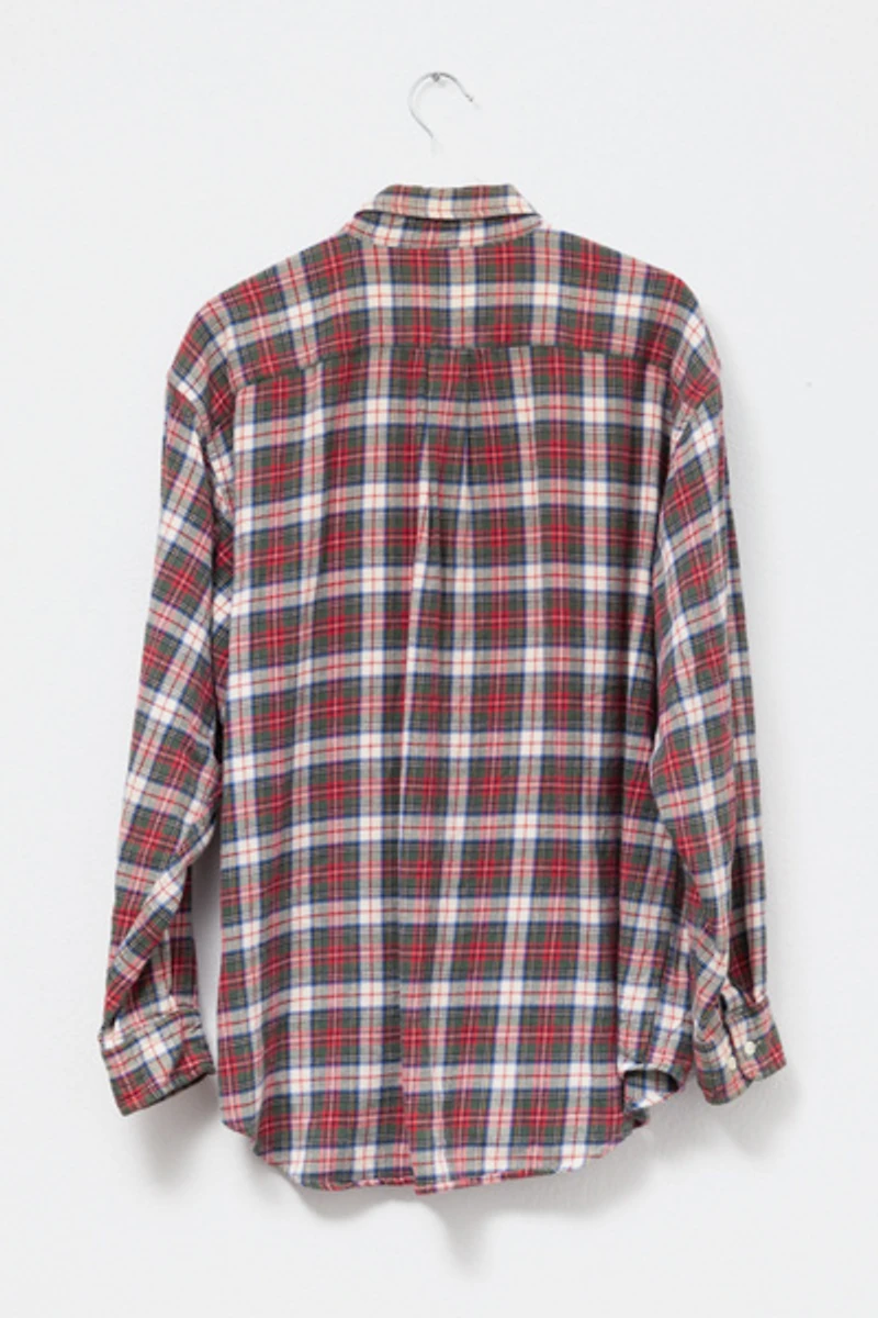 Vintage 1990s GAP Red Plaid Cotton Button Up Shirt