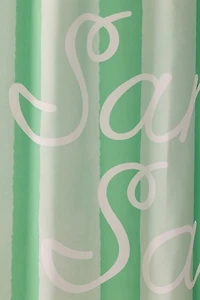 Sand Salt Sea Striped Patterned Shower Curtain