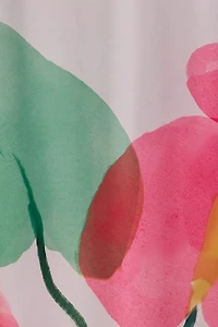 Flamingo Flower Printed Shower Curtain