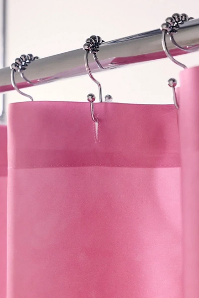 Pink Palm Trees Printed Shower Curtain