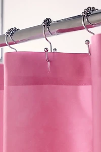 Pink Palm Trees Printed Shower Curtain