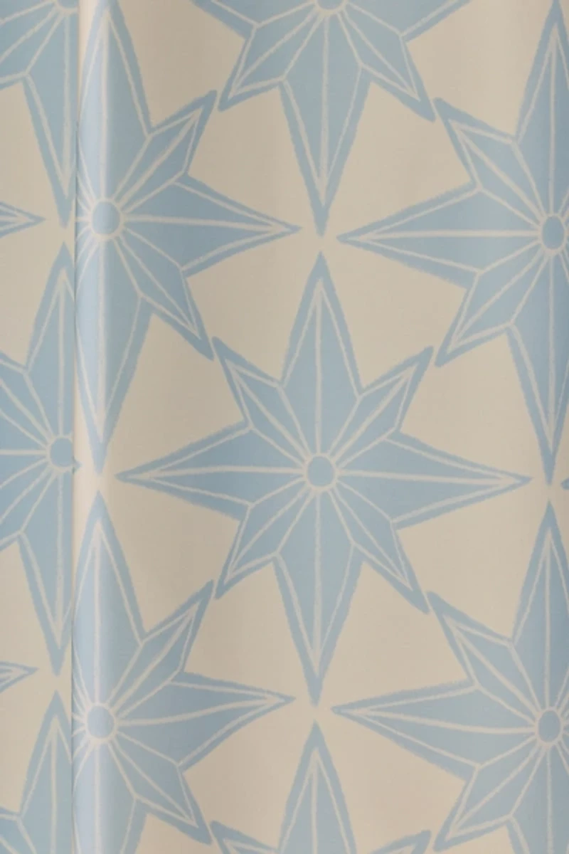 Paper Stars Patterned Shower Curtain