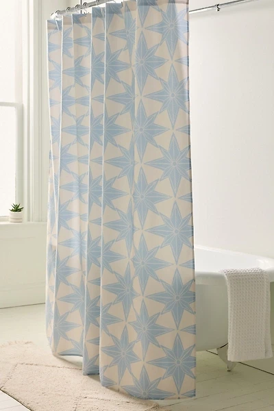 Paper Stars Patterned Shower Curtain