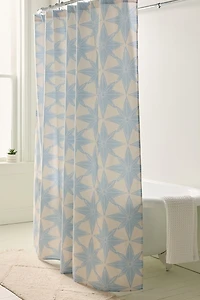 Paper Stars Patterned Shower Curtain