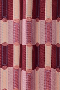 Rounded Striped Patterned Shower Curtain