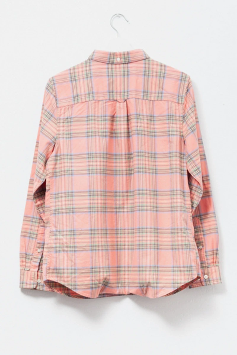 Vintage Y2K L.L. Bean Pink Plaid Cotton Button Up Shirt