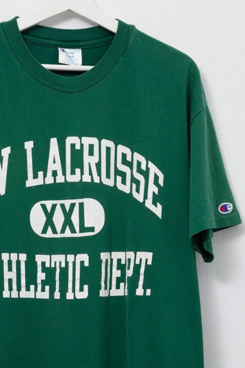 Vintage 1990s Champion UW Lacrosse Athletic Dept Graphic T-Shirt Made in USA