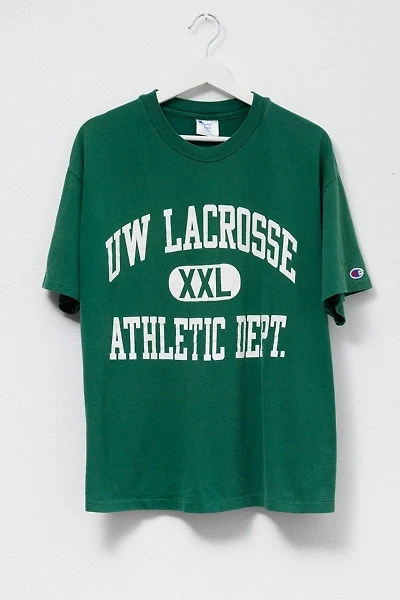 Vintage 1990s Champion UW Lacrosse Athletic Dept Graphic T-Shirt Made in USA