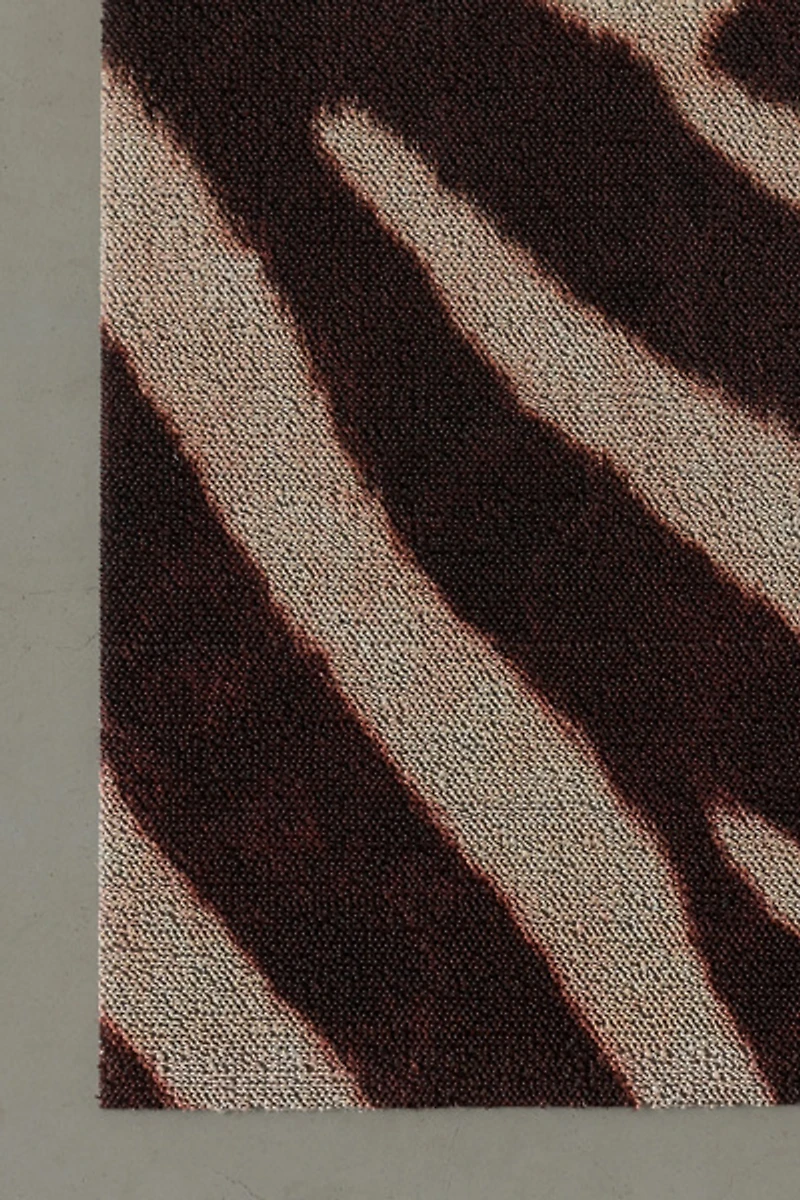 Zebra Print Vinyl Doormat