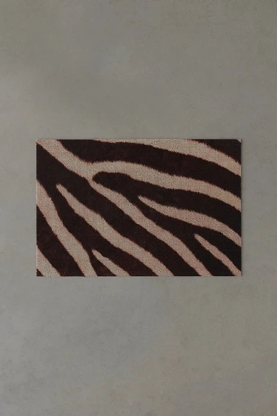 Zebra Print Vinyl Doormat