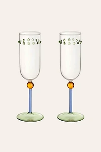 Zsa Zsa Zsu Henan Borosilicate Champagne Glass Set