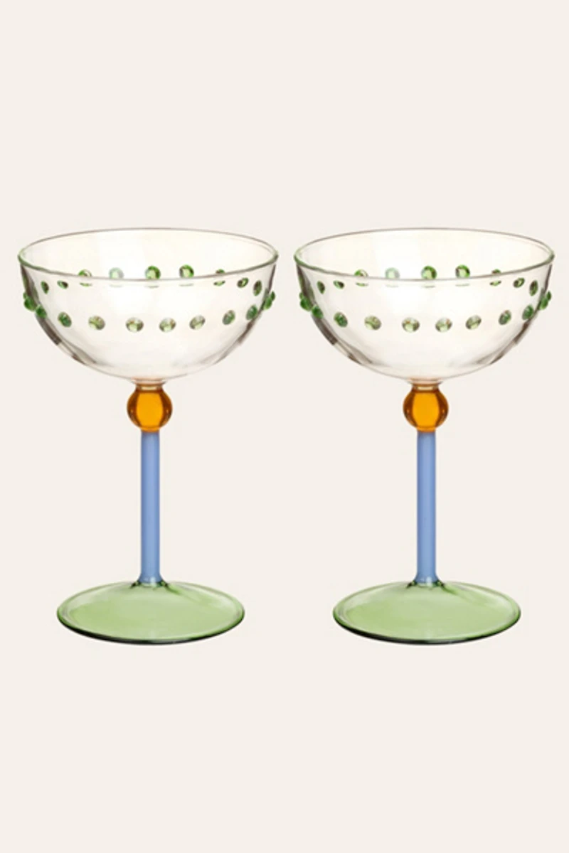 Zsa Zsa Zsu Henan Borosilicate Martini Glass Set