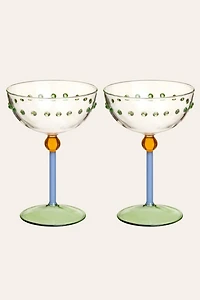 Zsa Zsa Zsu Henan Borosilicate Martini Glass Set