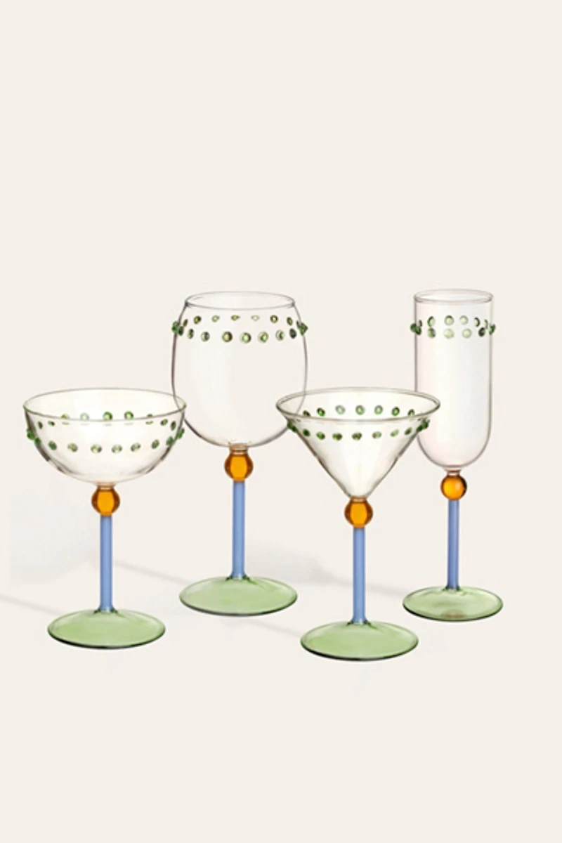 Zsa Zsa Zsu Henan Borosilicate Martini Glass Set