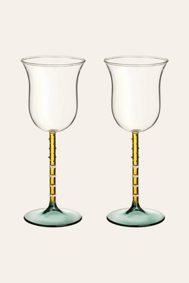 Zsa Zsa Zsu Henan Borosilicate White Wine Glass Set