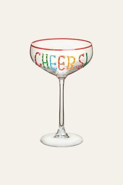 Zsa Zsa Zsu Loess Hand Printed Champagne Glass