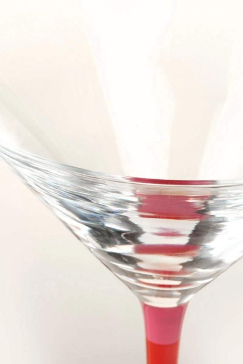 Zsa Zsa Zsu Loess Hand Painted Glass Martini Glass