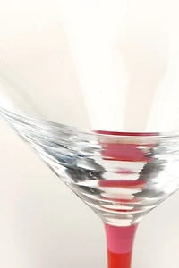 Zsa Zsa Zsu Loess Hand Painted  Glass Martini Glass
