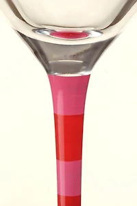 Zsa Zsa Zsu Loess Hand Painted  Glass Martini Glass
