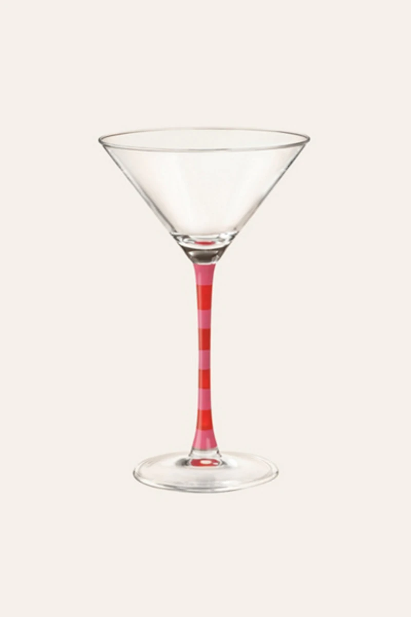 Zsa Zsa Zsu Loess Hand Painted Glass Martini Glass