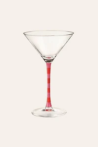 Zsa Zsa Zsu Loess Hand Painted  Glass Martini Glass