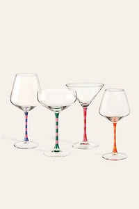 Zsa Zsa Zsu Loess Hand Painted Glass Red Wine Glass