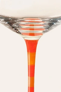 Zsa Zsa Zsu Loess Hand Painted  Glass White Wine Glass