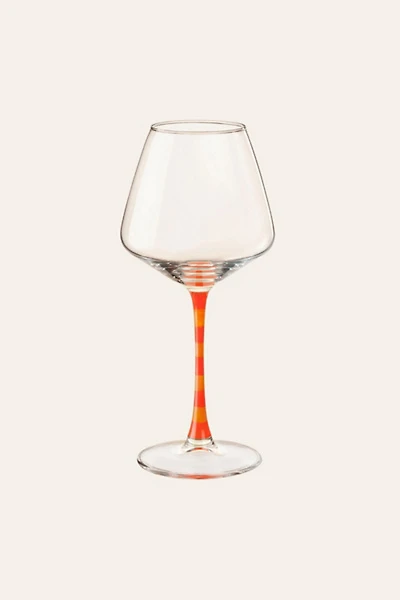Zsa Zsa Zsu Loess Hand Painted Glass White Wine Glass