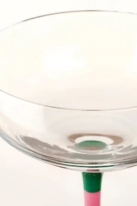 Zsa Zsa Zsu Loess Hand Painted  Glass Champagne Glass