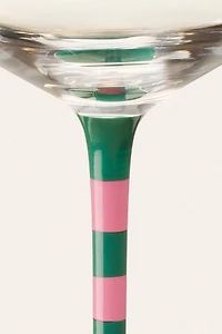 Zsa Zsa Zsu Loess Hand Painted  Glass Champagne Glass