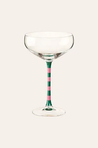 Zsa Zsa Zsu Loess Hand Painted  Glass Champagne Glass
