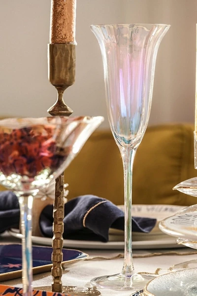 Zsa Zsa Zsu Loess Optical Glass Flute Champagne Glass Set