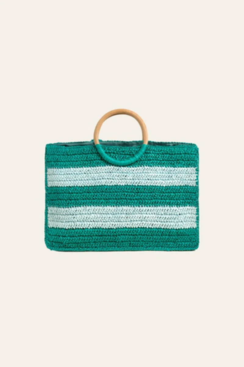 Zsa Zsu Delhi Raffia Tote Bag